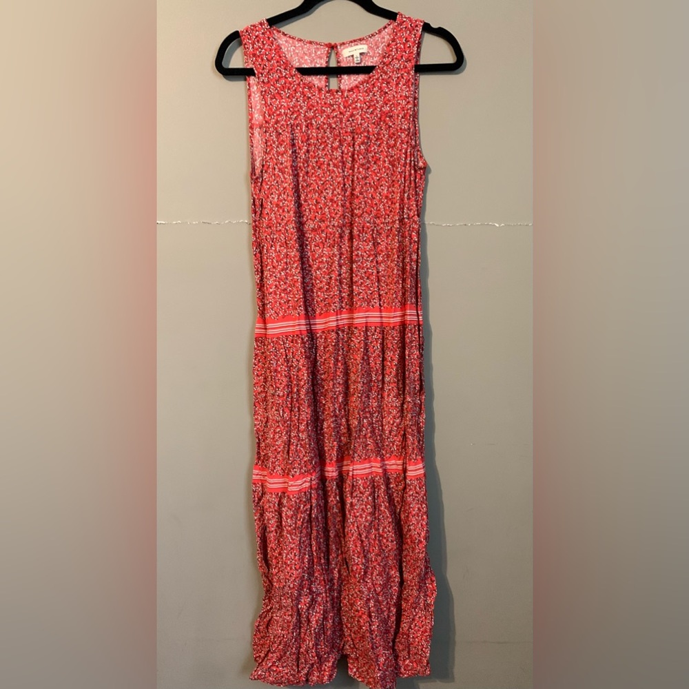MAX STUDIO Red Sleeveless Maxi Dress Size Large